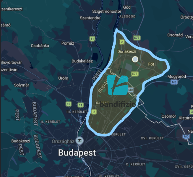 Bandifizio szolgáltatásának elérhetősége.